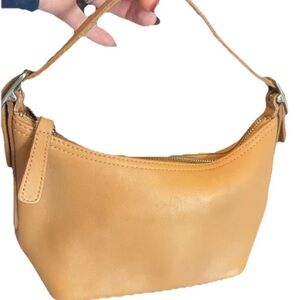 Coach Y2K Tan Leather rare small hand Bag